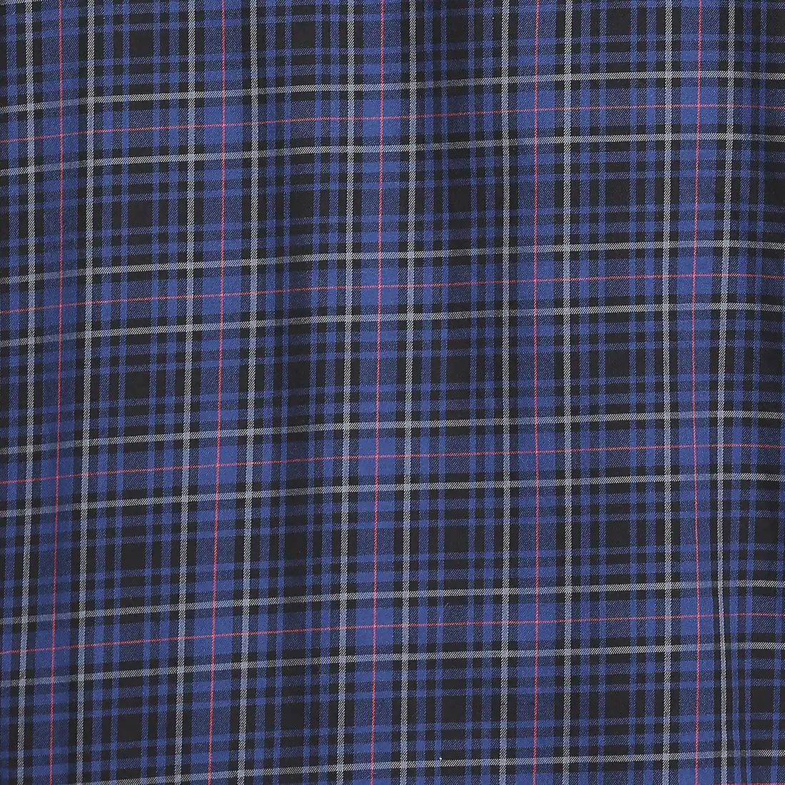 Men Blue Tailored Fit Checks Cotton Full Sleeve Shirts - Image 7
