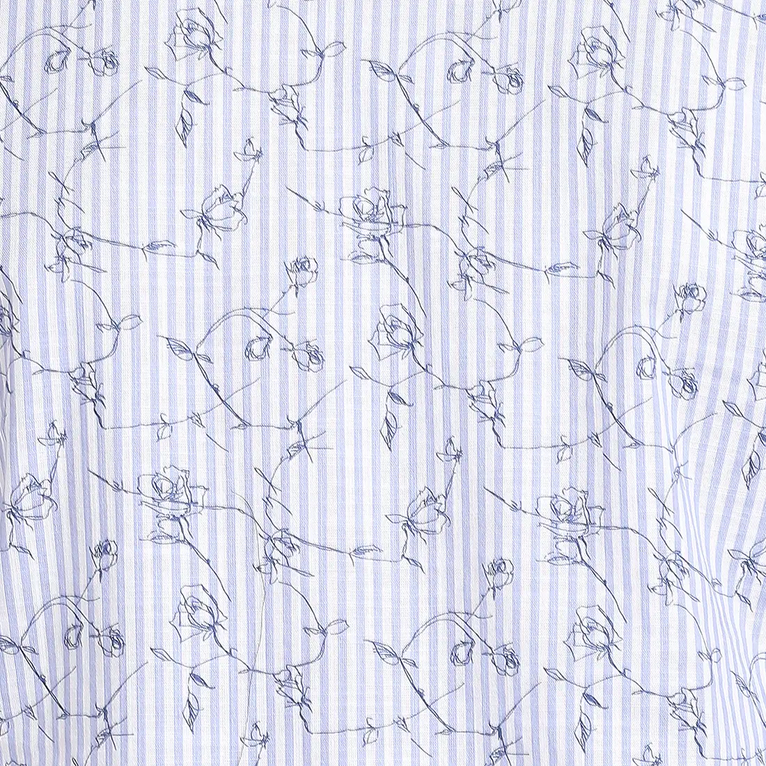 Men Blue Tailored Fit Print Cotton Full Sleeve Shirts - Image 7