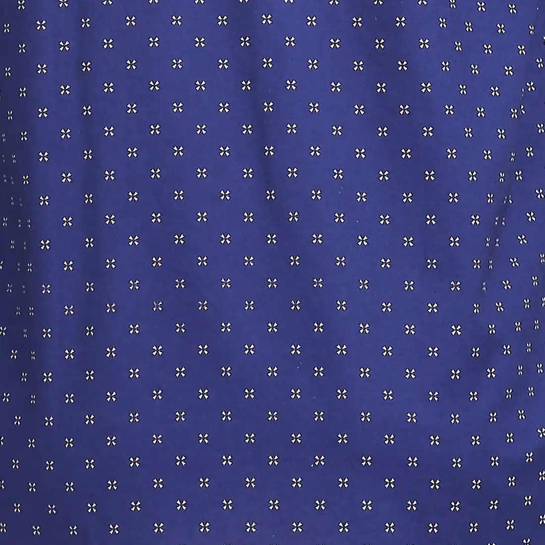Men Blue Tailored Fit Print Cotton Full Sleeve Shirts - Image 7