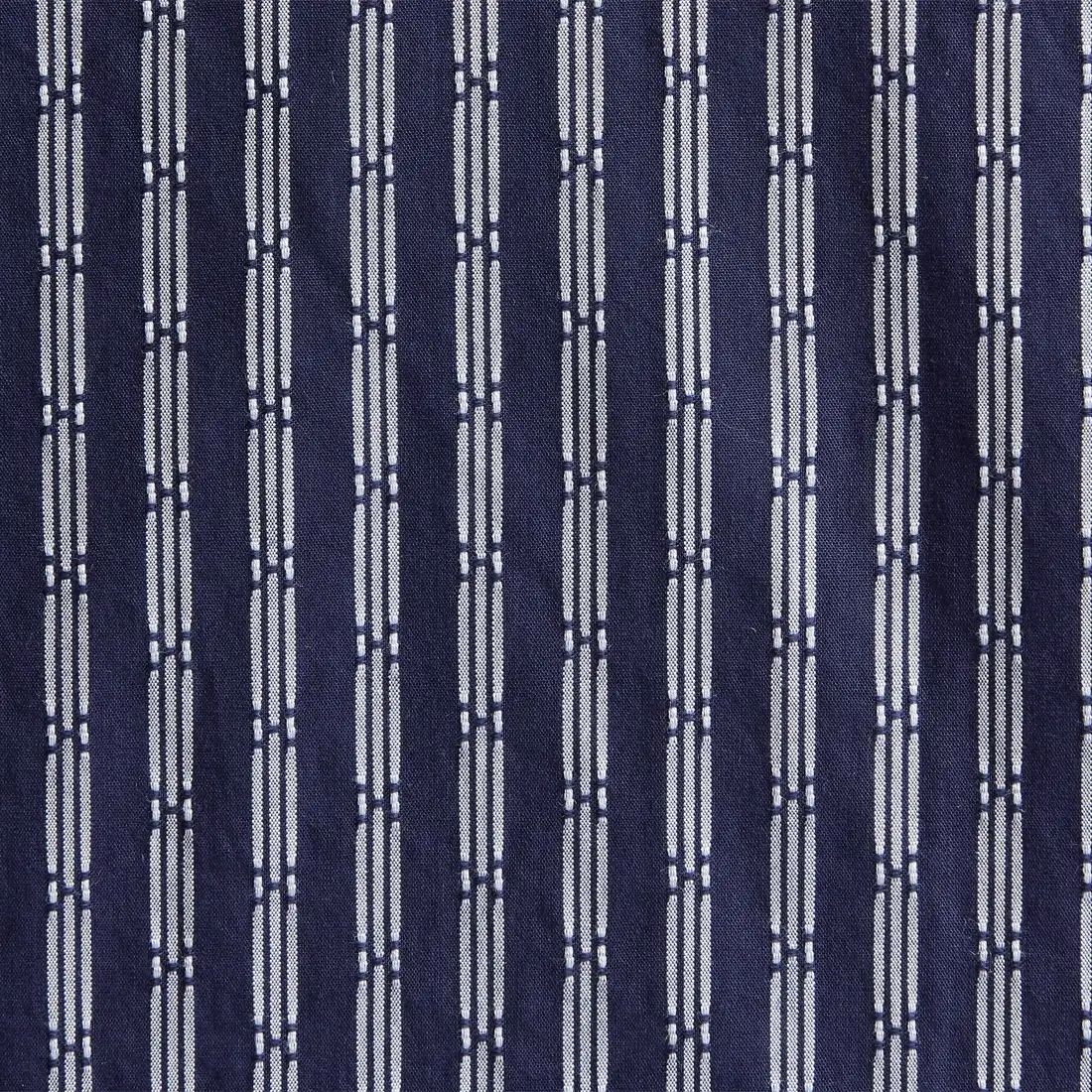 Men Blue Tailored Fit Stripe Cotton Full Sleeve Shirts - Image 7
