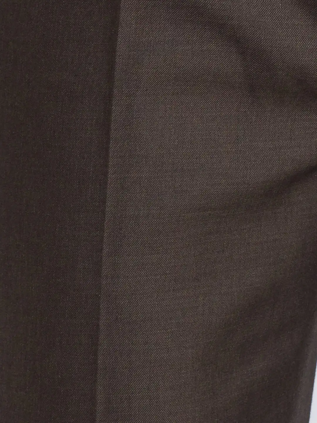 Men Brown Classic Fit Solid Polyester Blend Trouser - Image 7