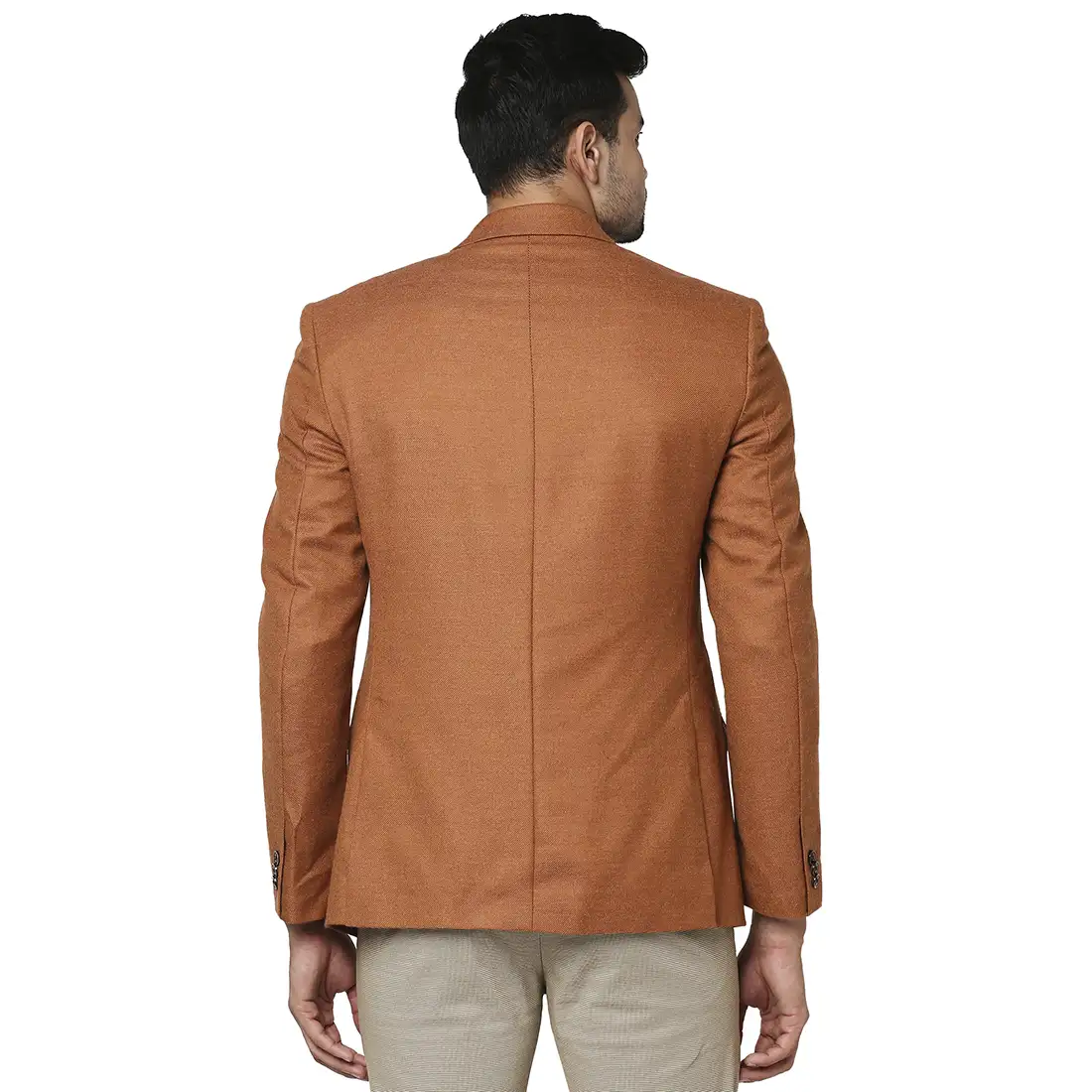 Men Brown Regular Fit Solid Polyester Blend Jackets - Image 4