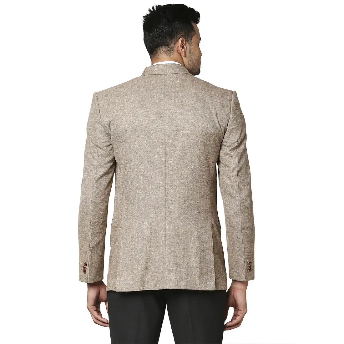 Men Brown Regular Fit Structure Polyester Blend Jackets - Image 4