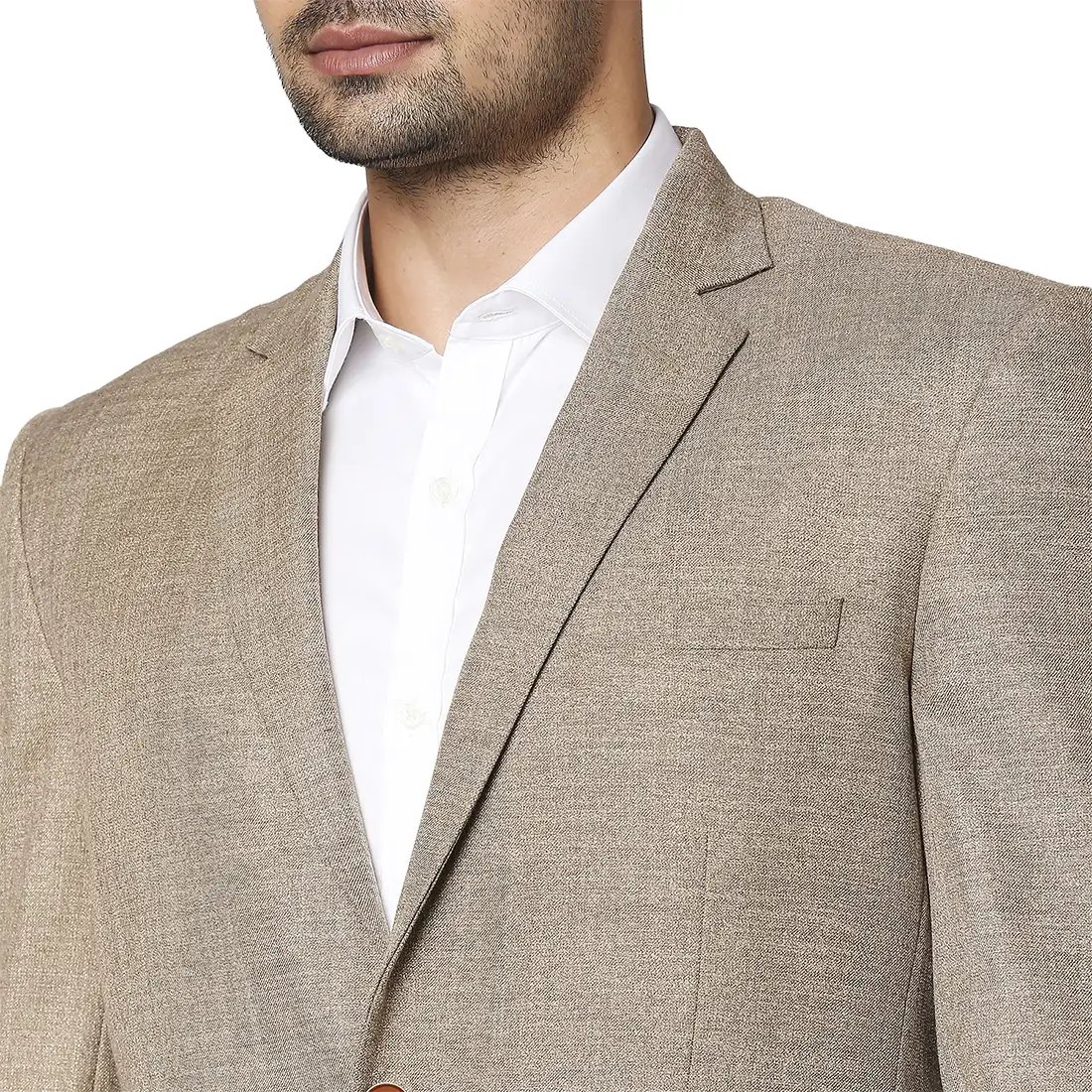 Men Brown Regular Fit Structure Polyester Blend Jackets - Image 6