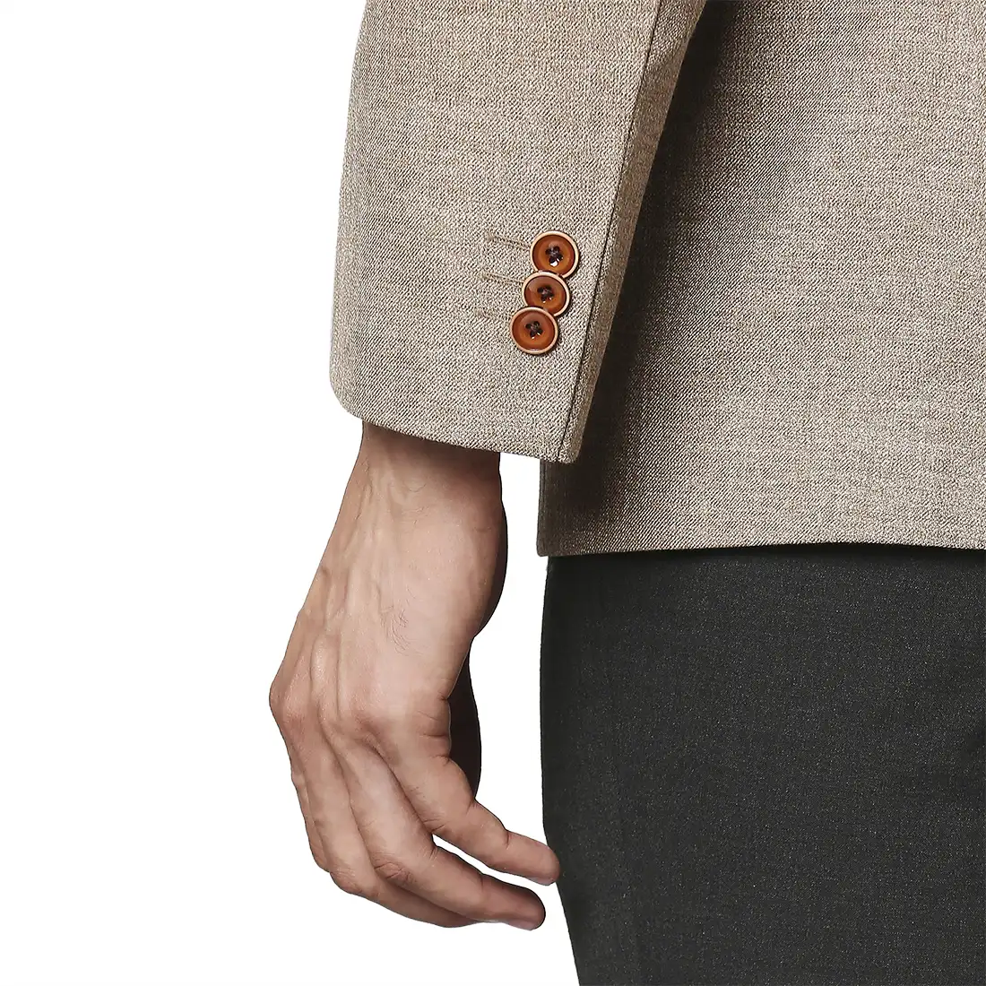 Men Brown Regular Fit Structure Polyester Blend Jackets - Image 7