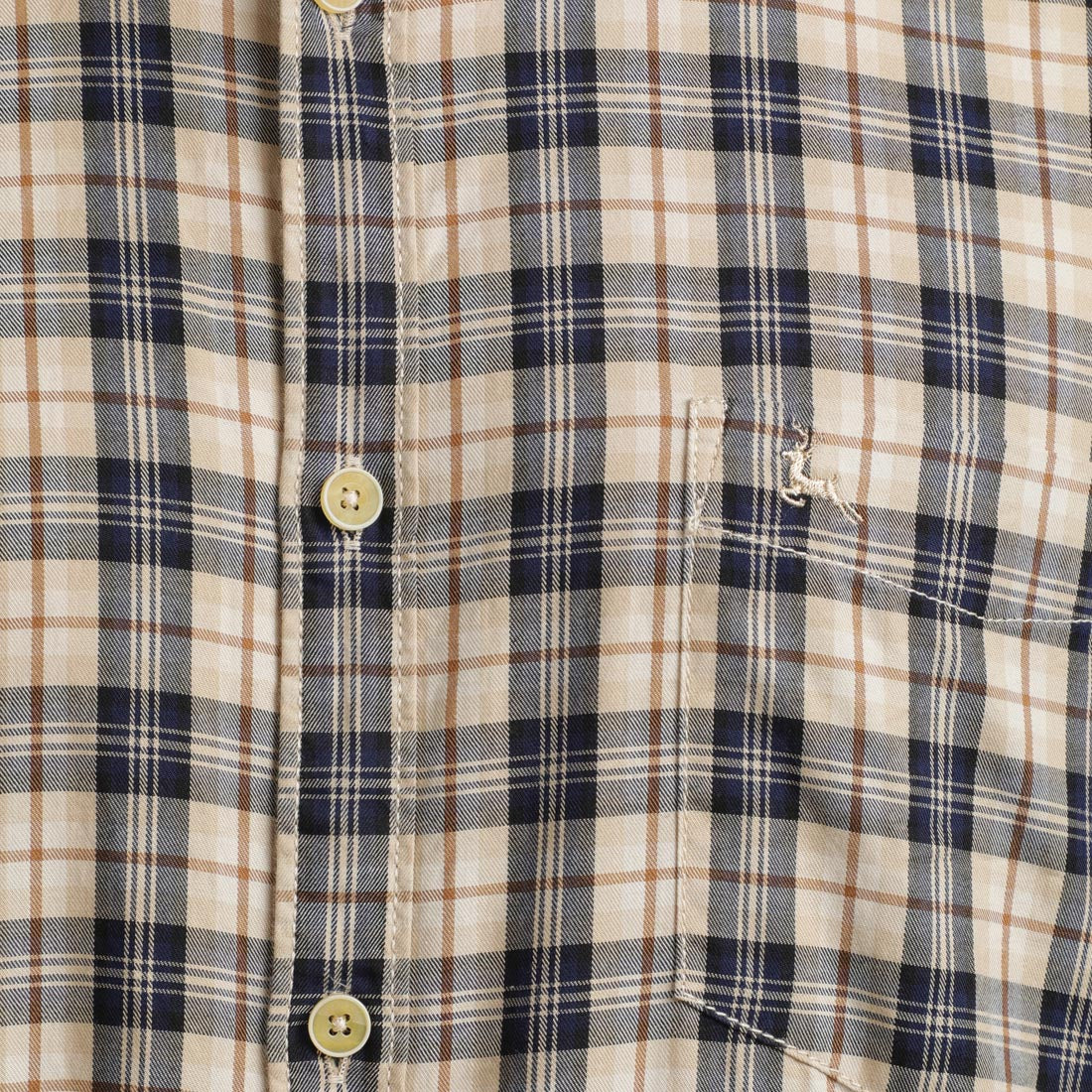 Men Brown Slim Fit Checks Cotton Full Sleeve Shirts - Image 7