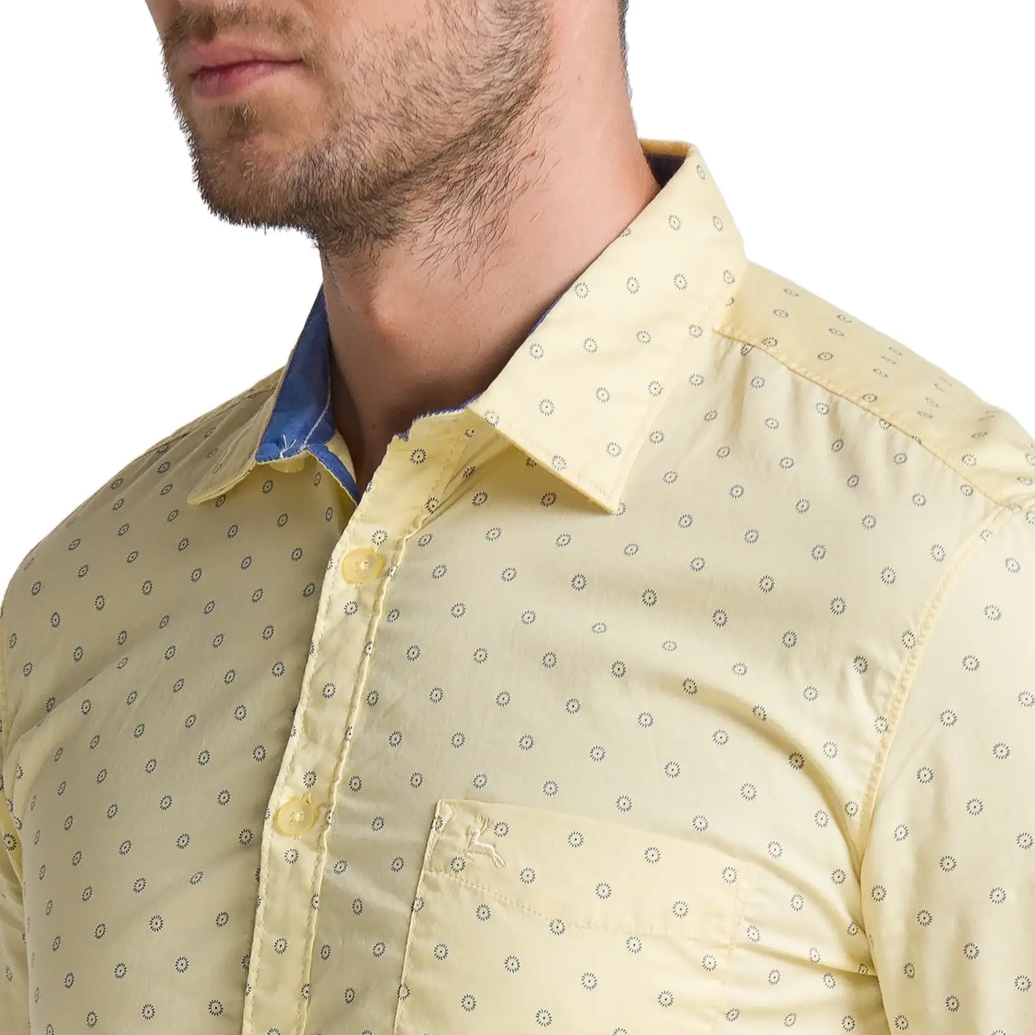 Men Brown Slim Fit Print Cotton Full Sleeve Shirts - Image 6