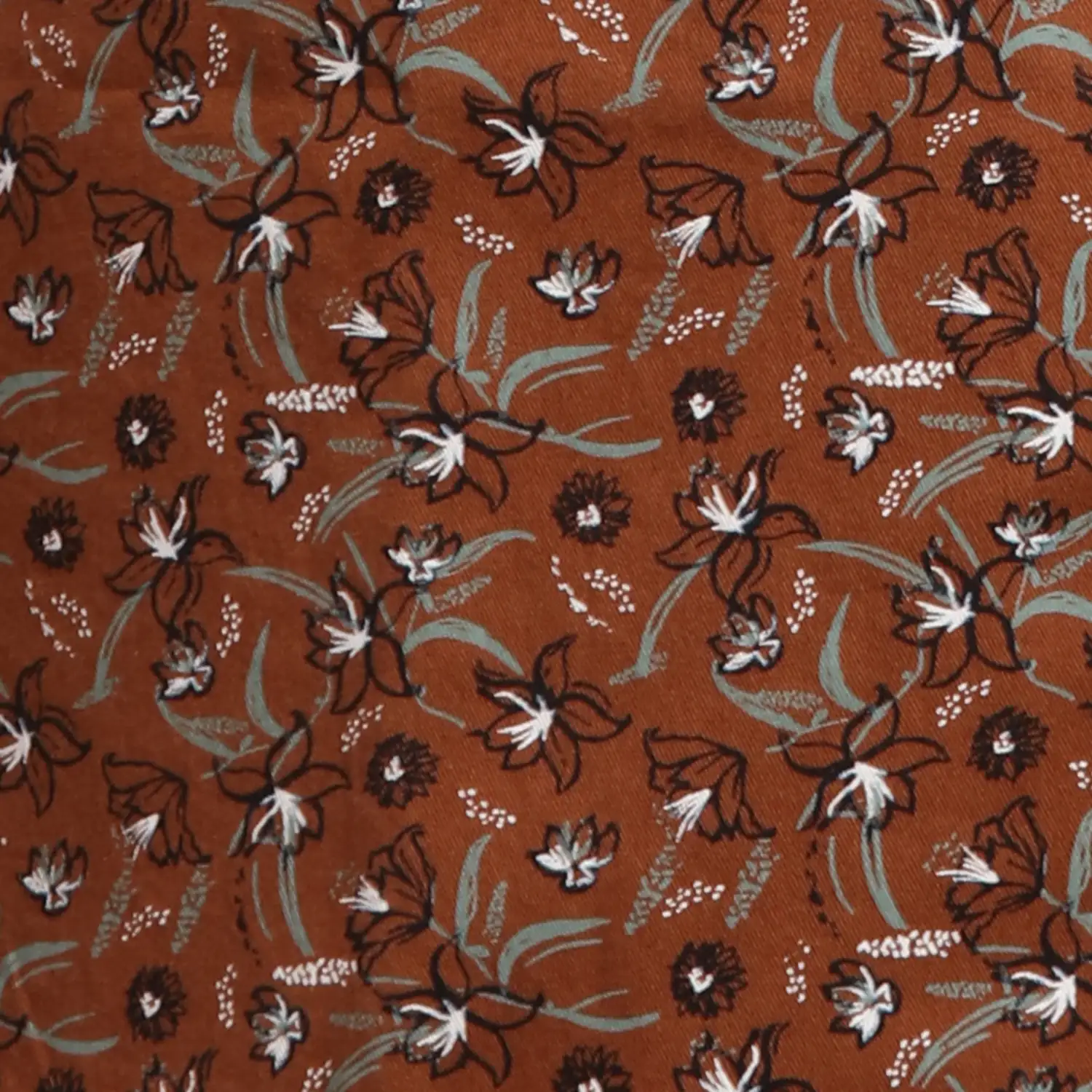 Men Brown Slim Fit Print Cotton Full Sleeves Cutaway Collar Shirts - Image 7