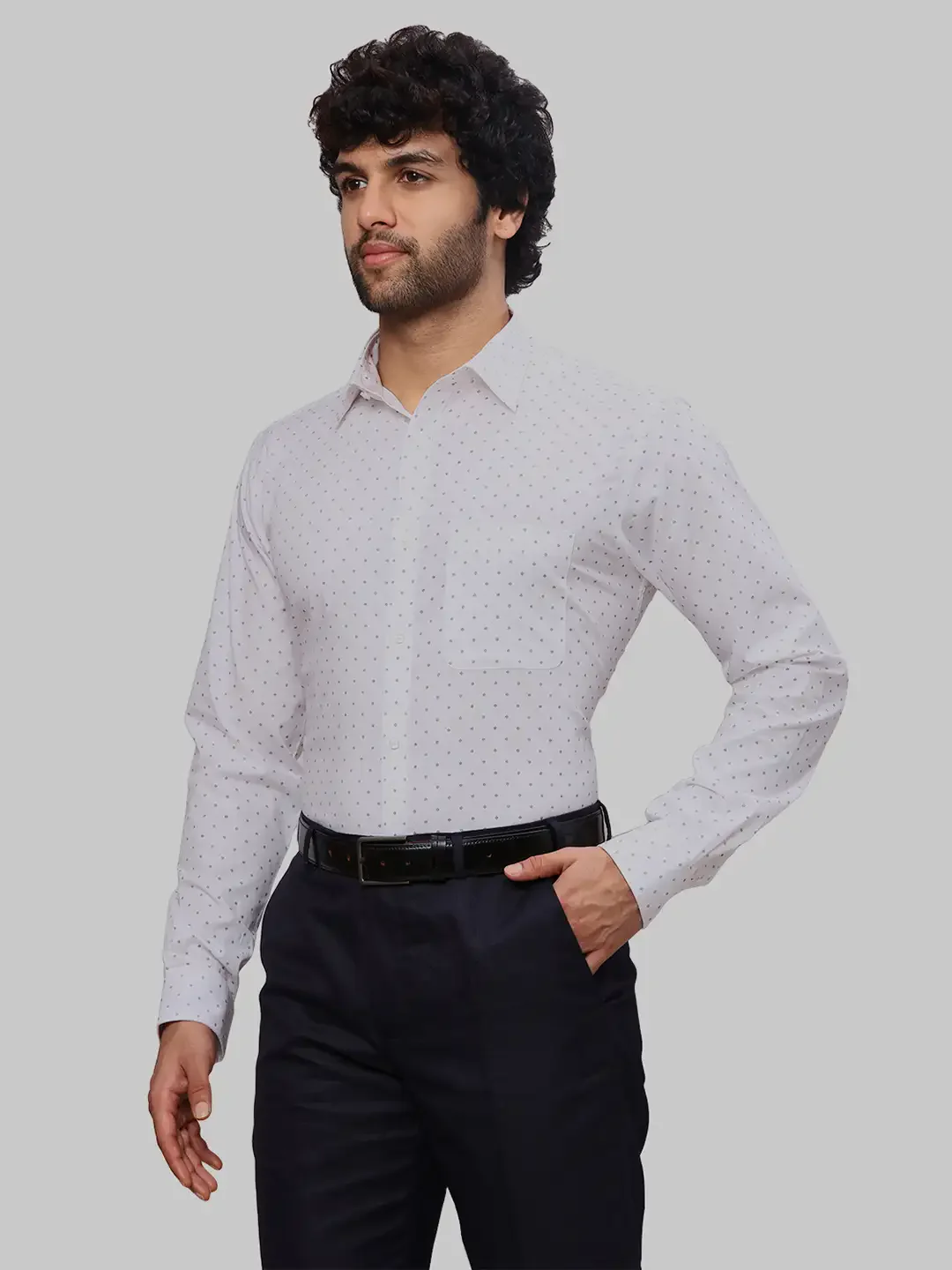 Men Brown Slim Fit Print Cotton Shirts - Image 3