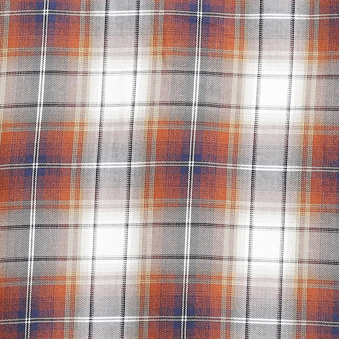 Men Brown Tailored Fit Checks Cotton Blend Full Sleeve Shirts - Image 7