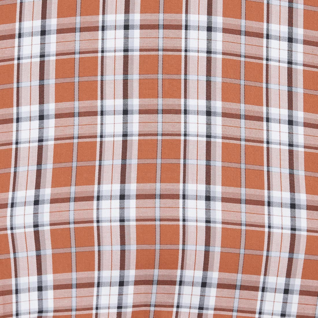 Men Brown Tailored Fit Checks Cotton Full Sleeve Shirts - Image 7