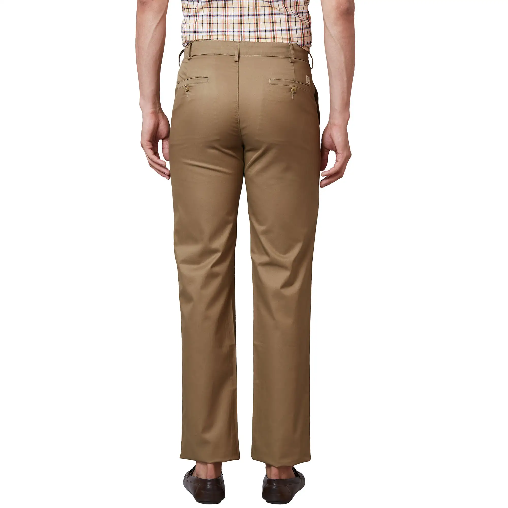 Colorplus Men Brown Tailored Fit Cotton Trouser - Image 4