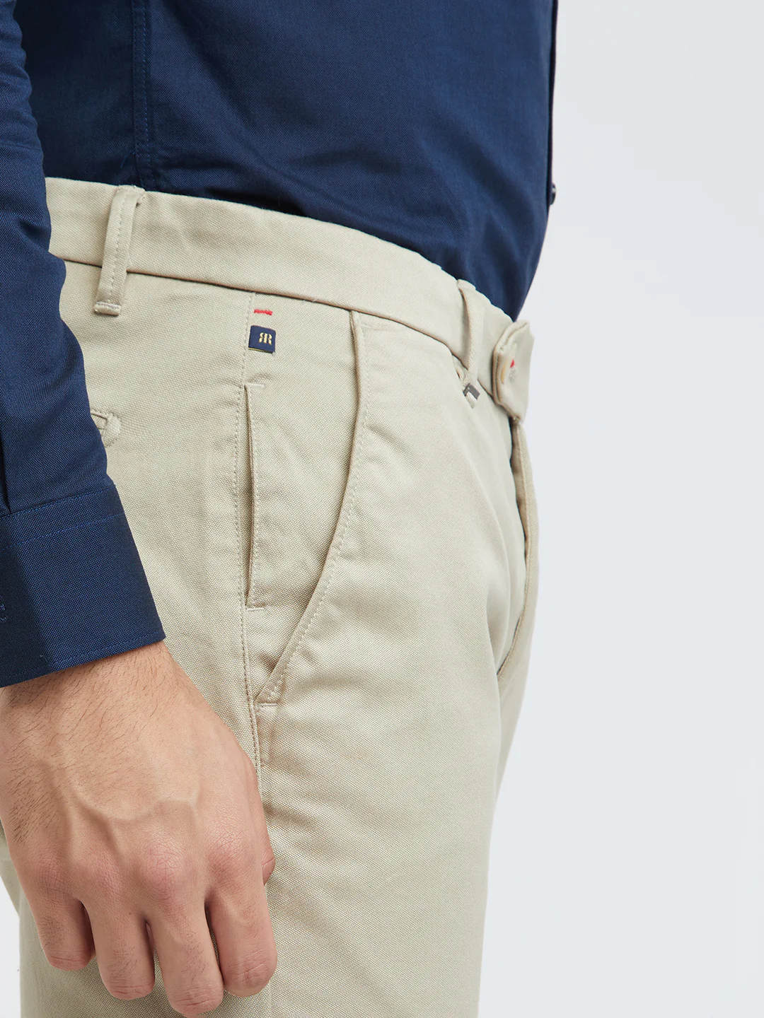 Men Fawn Contemporary Fit Structure Cotton Trouser - Image 6
