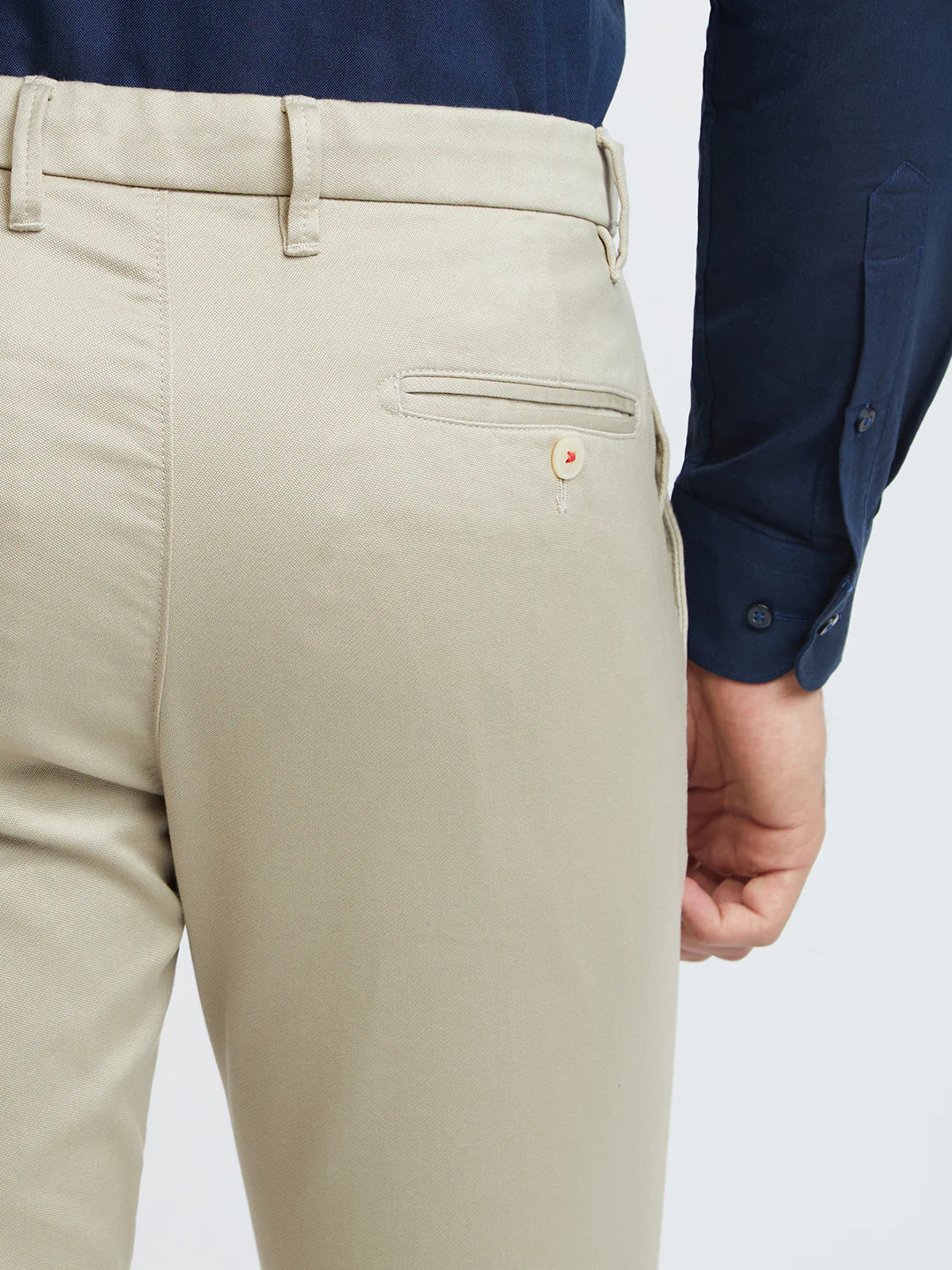 Men Fawn Contemporary Fit Structure Cotton Trouser - Image 7