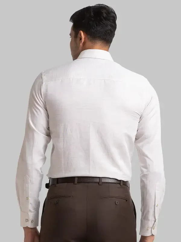 Men Fawn Contemporary Fit Structure Linen Cotton Blend Shirts - Image 4