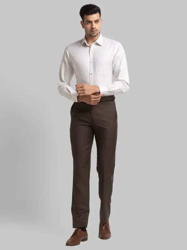 Men Fawn Contemporary Fit Structure Linen Cotton Blend Shirts - Image 5