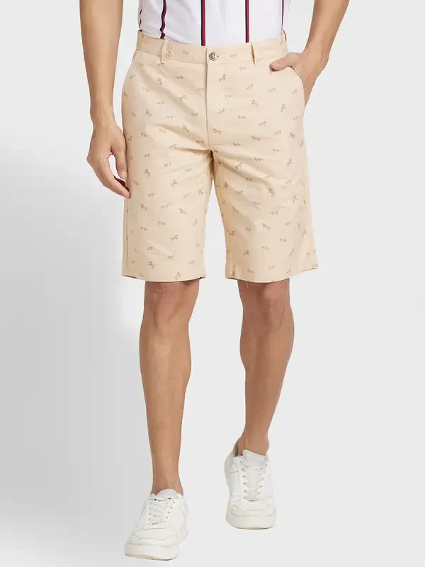 Men Fawn Contemporary Fit Yarn Dyed/Print Cotton Shorts