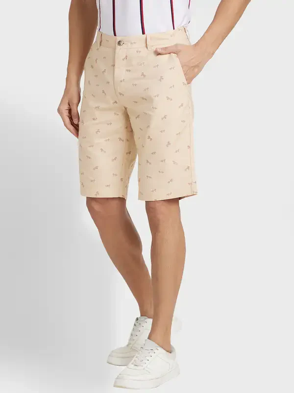 Men Fawn Contemporary Fit Yarn Dyed/Print Cotton Shorts - Image 3