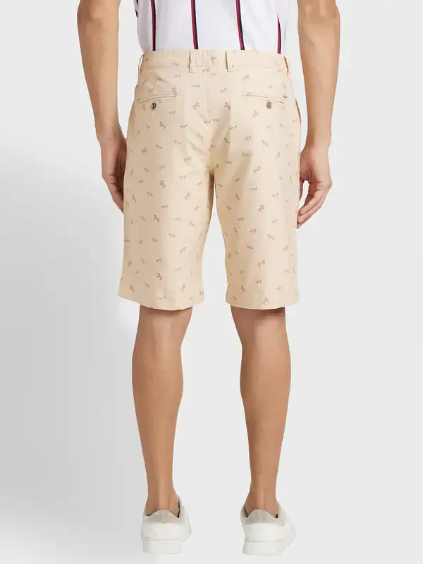 Men Fawn Contemporary Fit Yarn Dyed/Print Cotton Shorts - Image 4
