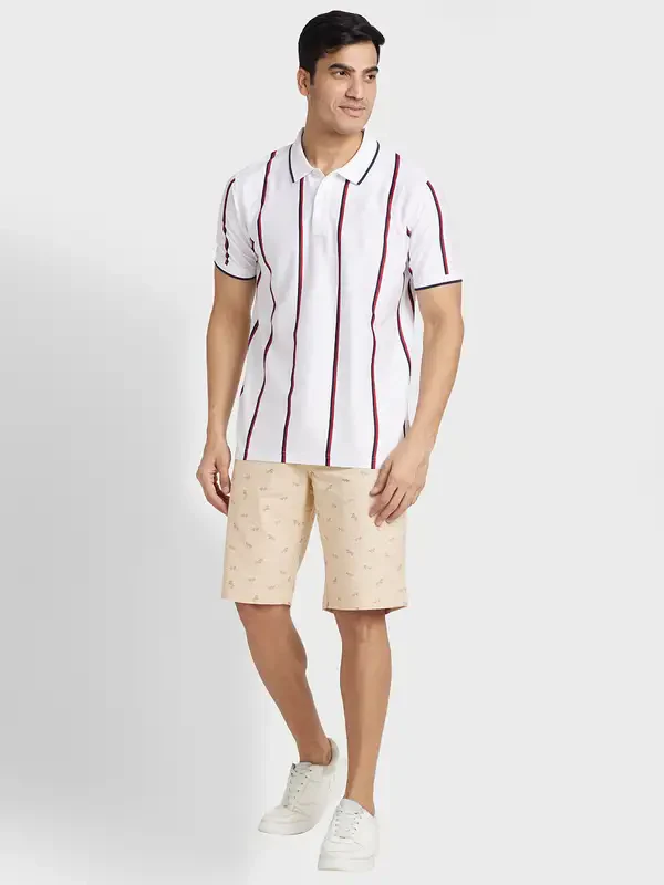 Men Fawn Contemporary Fit Yarn Dyed/Print Cotton Shorts - Image 5