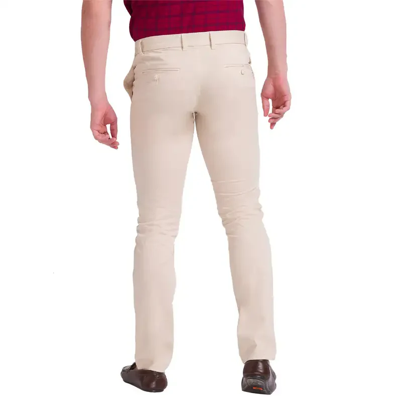 Men Fawn Lrt Fit Rfd Overdyed Cotton Blend Trouser - Image 4