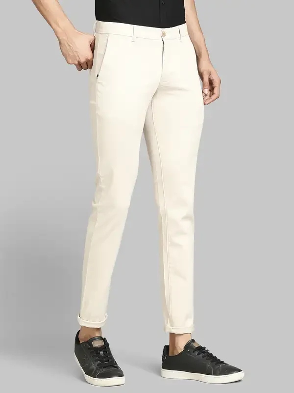 Men Fawn Lrt Fit Solid Cotton Blend Trouser - Image 2