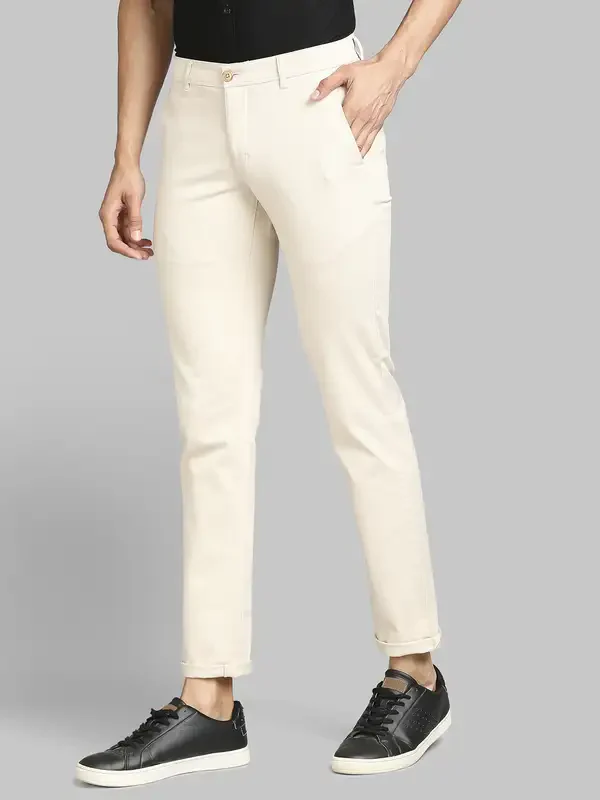 Men Fawn Lrt Fit Solid Cotton Blend Trouser - Image 3