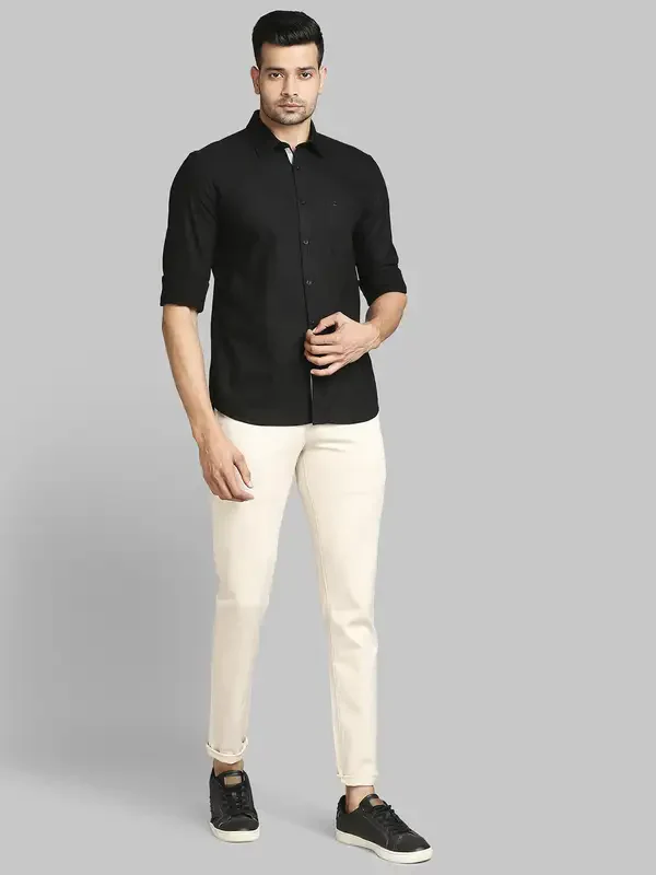 Men Fawn Lrt Fit Solid Cotton Blend Trouser - Image 5