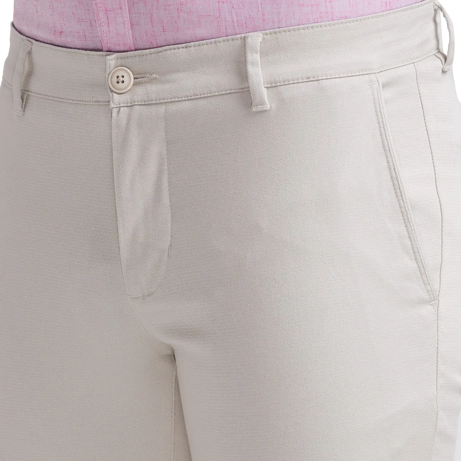 Men Fawn Lrt Fit Solid Cotton Blend Trouser - Image 6