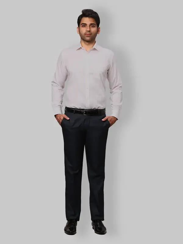Park Avenue Men Brown Checks Regular Fit Cotton Formal Shirt - Image 5