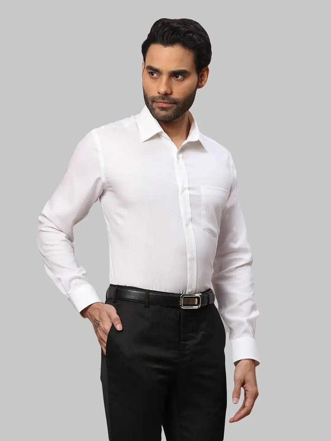 Park Avenue Men Fawn Regular Fit Cotton Formal Shirt - Image 2