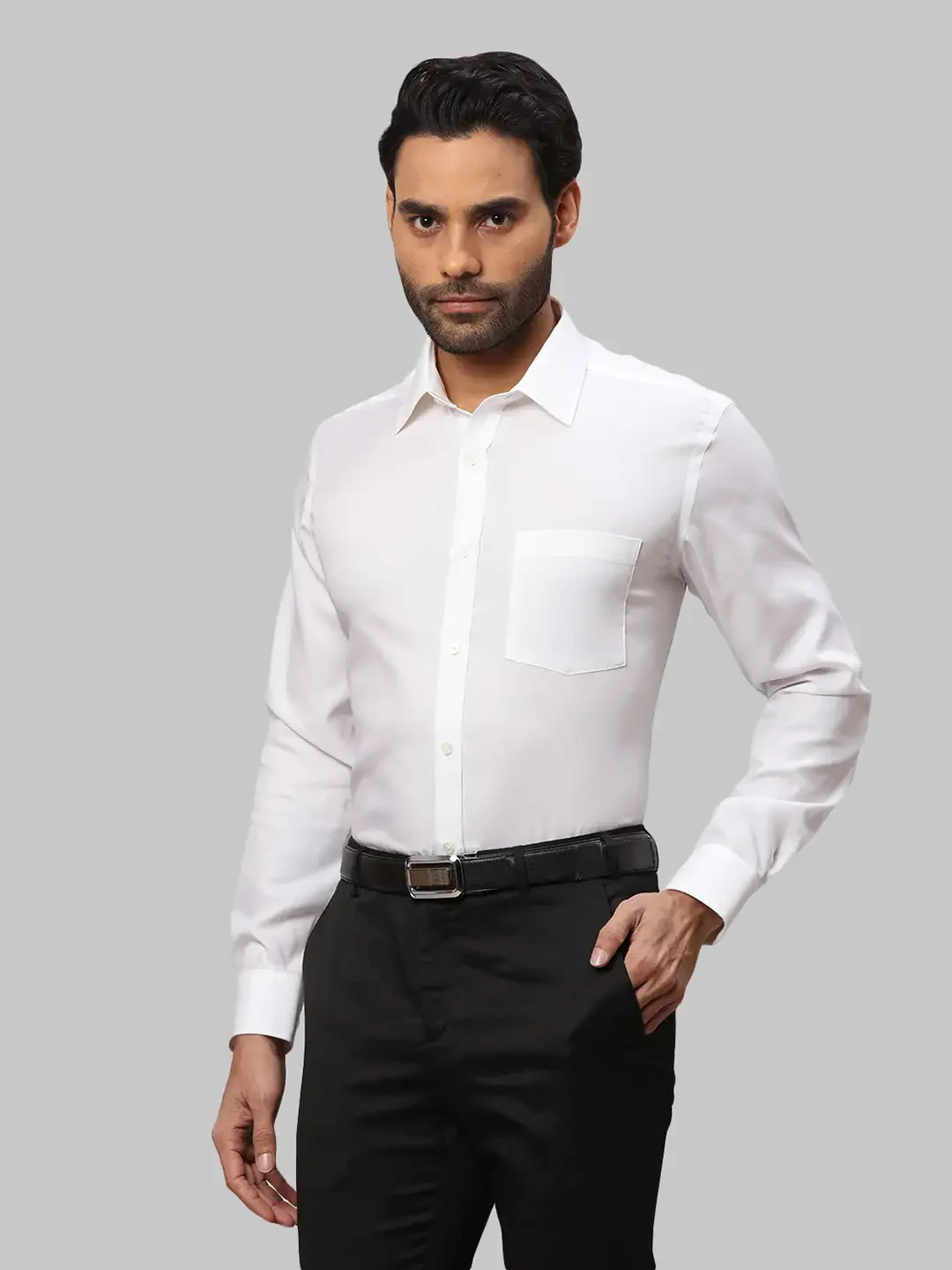 Park Avenue Men Fawn Regular Fit Cotton Formal Shirt - Image 3