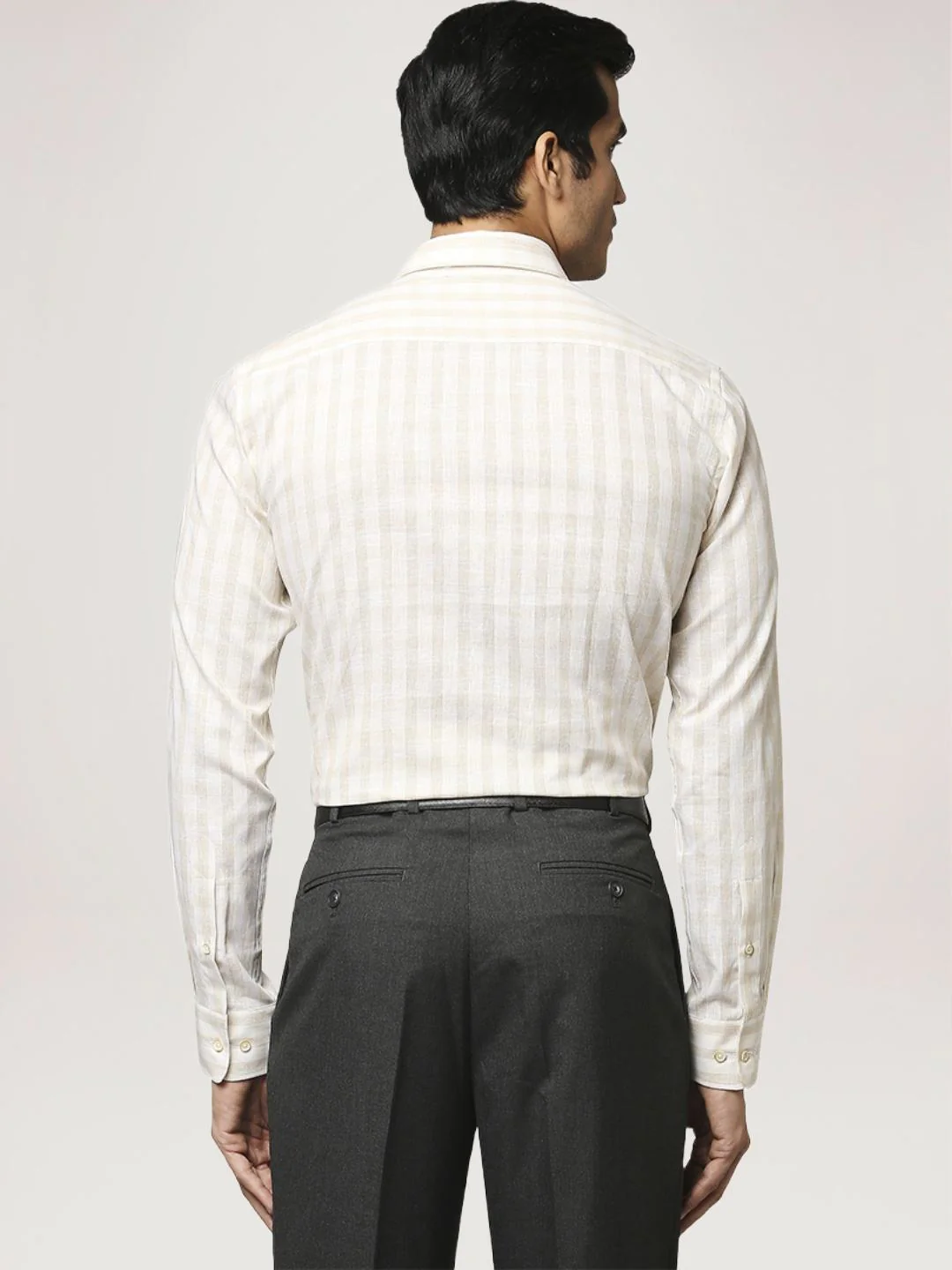 Men Fawn Slim Fit Checks Cotton Blend Shirts - Image 3