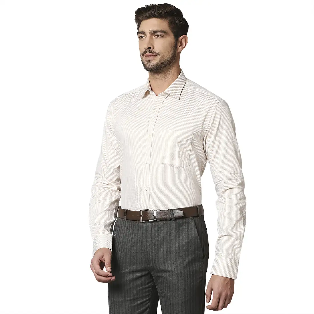 Men Fawn Slim Fit Checks Cotton Shirts - Image 3
