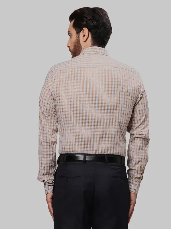 Men Fawn Slim Fit Checks Cotton Shirts - Image 5