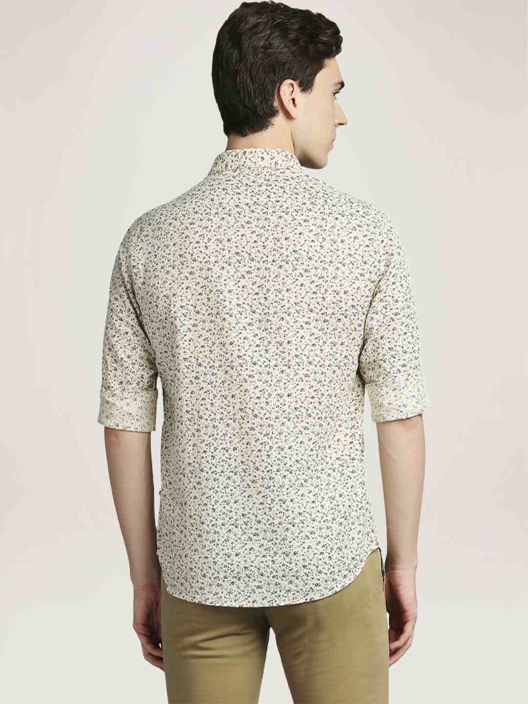 Parx Men Brown Printed Slim Fit Cotton Blend Casual Shirt - Image 2