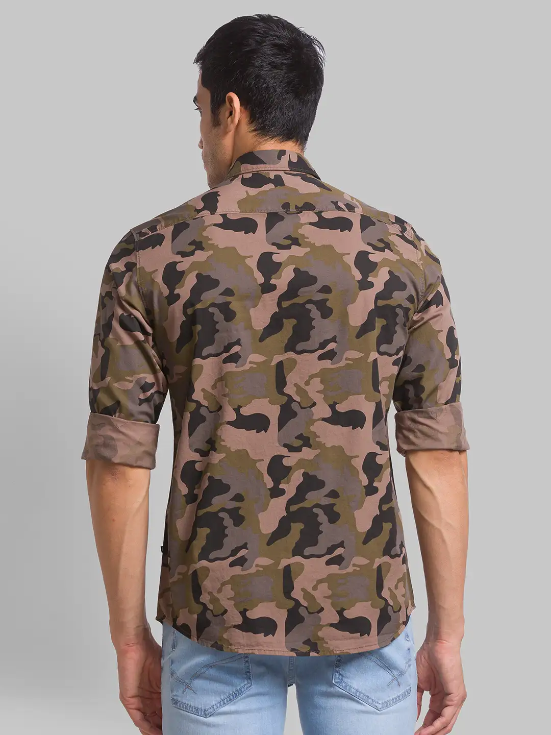 Parx Men Brown Printed Slim Fit Cotton Casual Shirt - Image 4