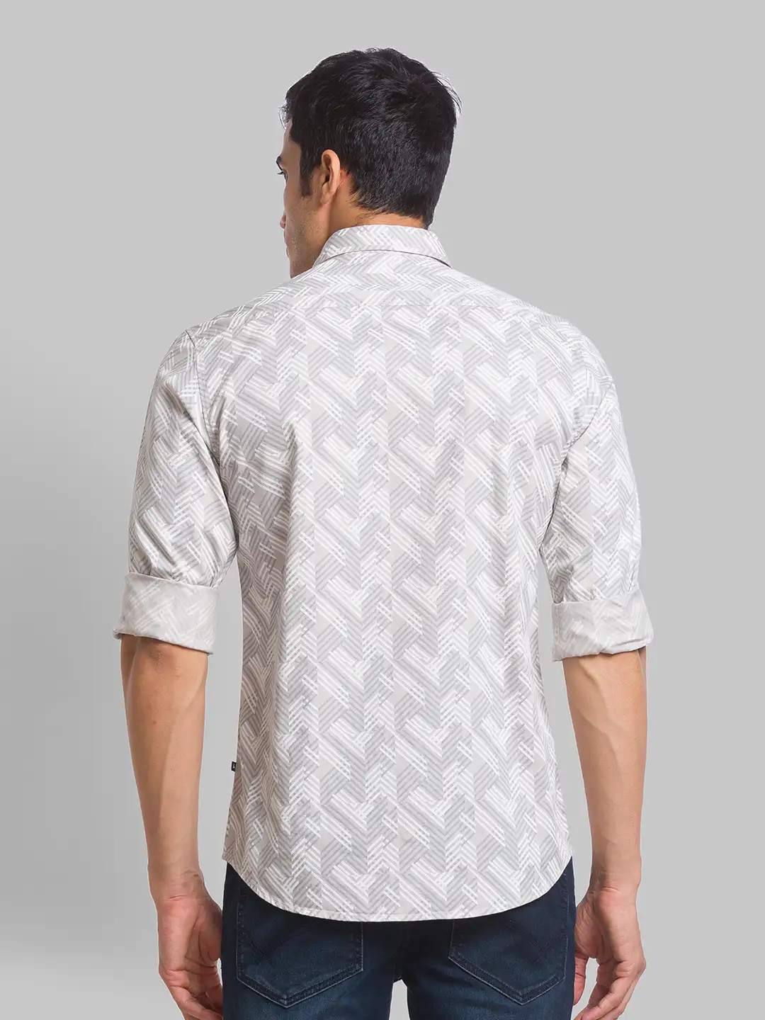 Men Fawn Slim Fit Print Cotton Full Sleeve Shirts - Image 4