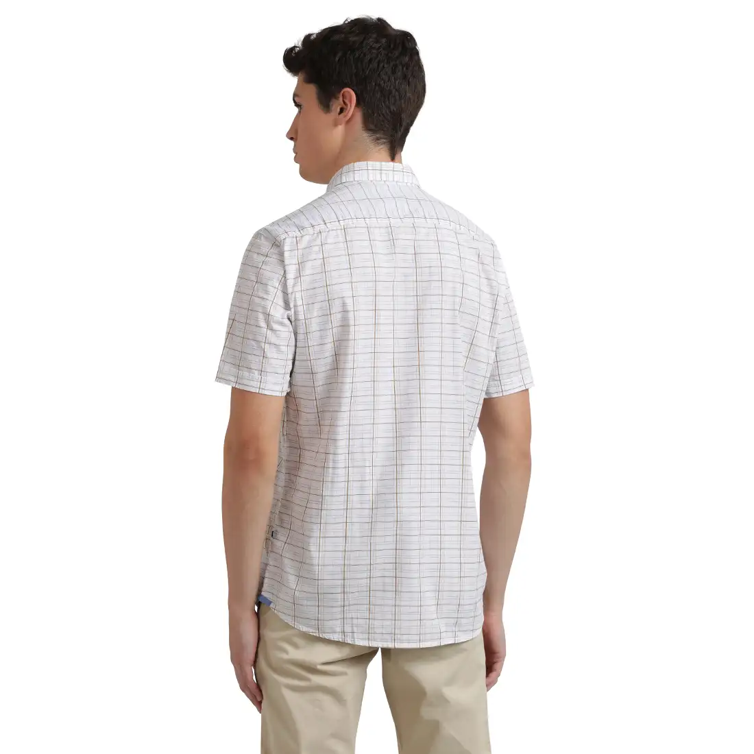 Men Fawn Slim Fit Print Cotton Half Sleeve Shirts - Image 4