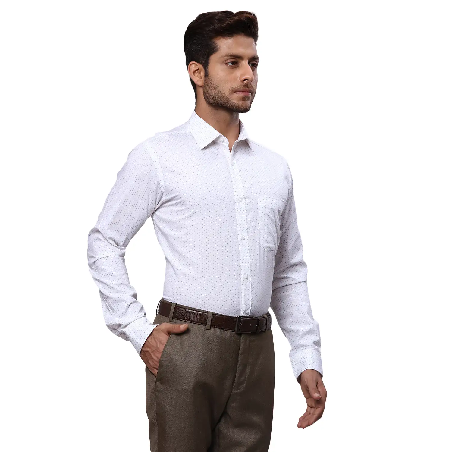 Men Fawn Slim Fit Print Cotton Shirts - Image 2