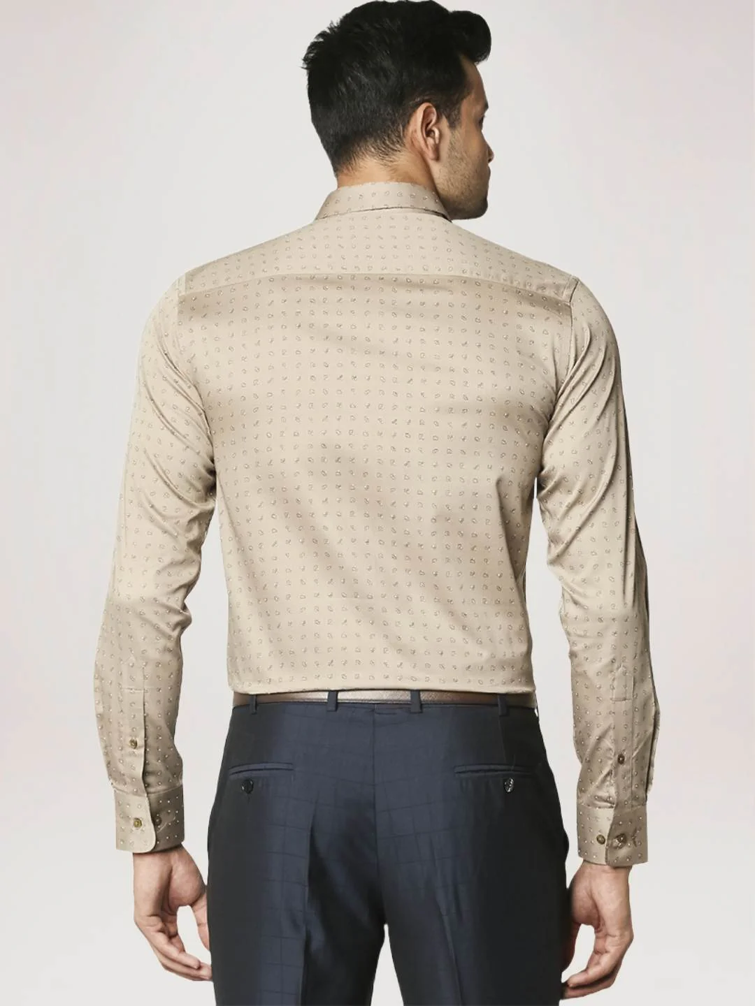 Men Fawn Slim Fit Print Cotton Shirts - Image 3