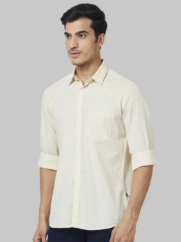 Parx Men Brown Solid Slim Fit Cotton Casual Shirt - Image 3