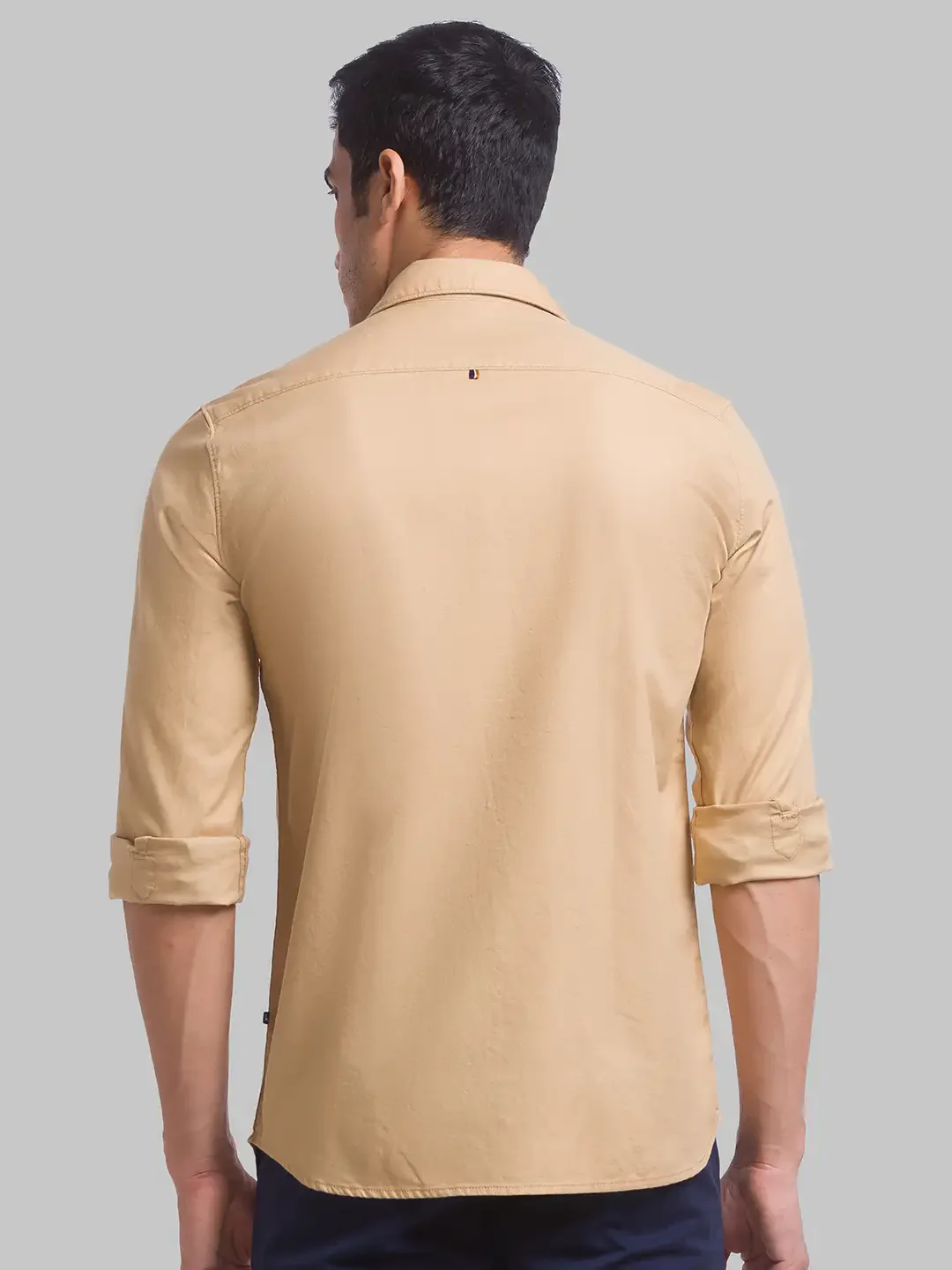 Men Fawn Slim Fit Solid Cotton Full Sleeve Shirts - Image 4