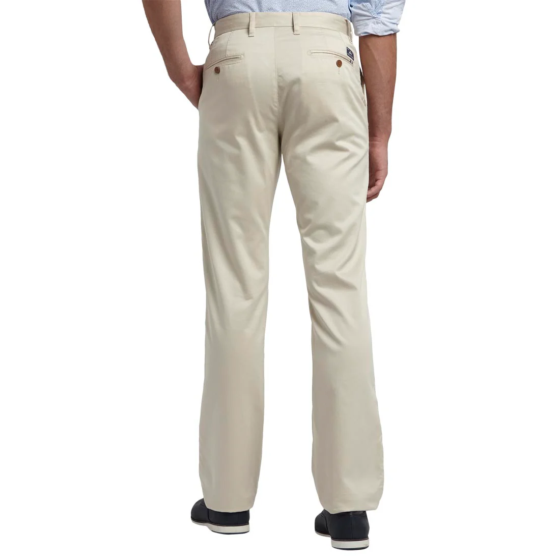 Men Fawn Slim Fit Solid Cotton Trouser - Image 4