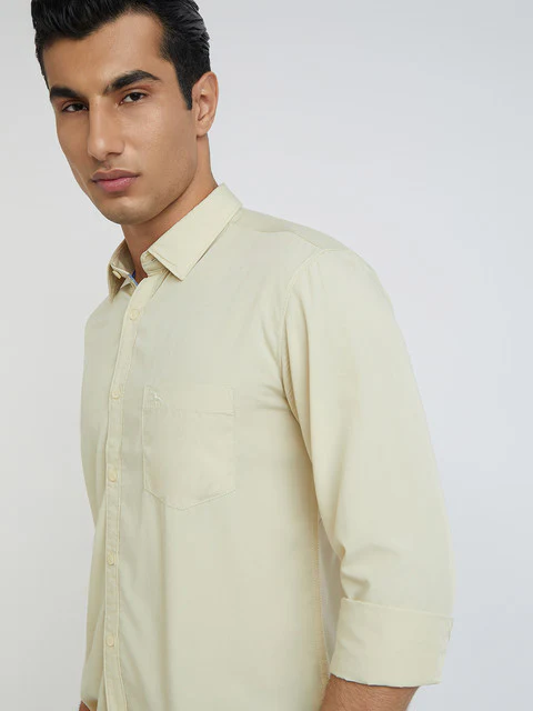 Parx Men Brown Solid Slim Fit Bamboo Blend Casual Shirt - Image 6