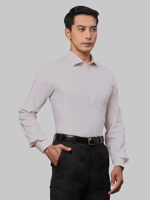 Park Avenue Men Brown Structured Slim Fit Cotton Formal Shirt - Image 2