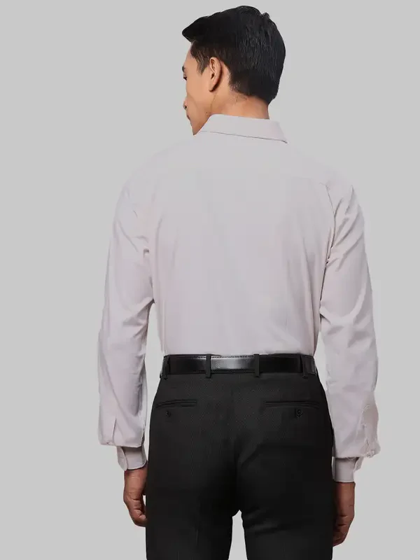 Park Avenue Men Brown Structured Slim Fit Cotton Formal Shirt - Image 4