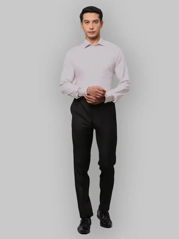 Park Avenue Men Brown Structured Slim Fit Cotton Formal Shirt - Image 5