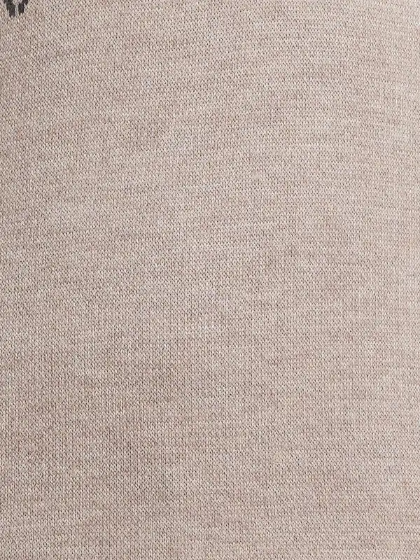 Men Fawn Tailored Fit Jacquard Acrylic Merino Blend Full Sleeve V Neck Collar Sweaters - Image 7