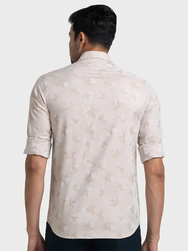 Colorplus Men Brown Yarn Dyed Tailored Fit Cotton Casual Shirt - Image 4